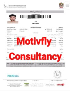 Sandeep - Dubai work permit visa . Dubai employment visa. White Ocean Security Guard Visa