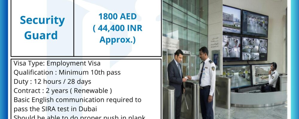 Security Guard Jobs in Dubai for Indians