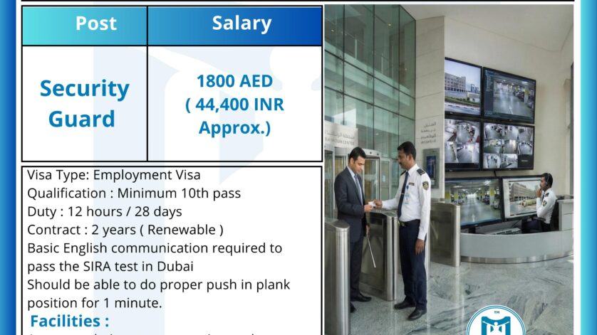Security Guard Jobs in Dubai for Indians